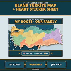 Türkiye Haritası ve Kalp Çıkartmaları · Almanca ilan